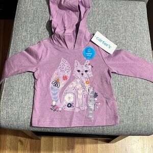 Carter's Purple Fox Graphic Kids Hoodie